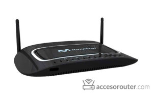 Router Telnet Triwave de Movistar, negro con sus dos antenas