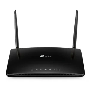 Router TP-Link Archer MR550 negro con sus cuatro antenas desplegadas